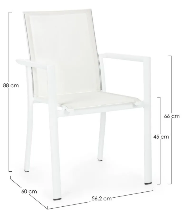 SEDIA IN ALLUMINIO IMPILABILE BIANCO CX21 - KONNOR