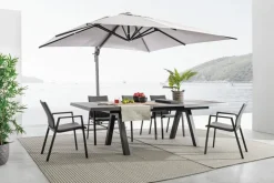 SEDIA IN ALLUMINIO IMPILABILE ANTRACITE JX55 - ODEON