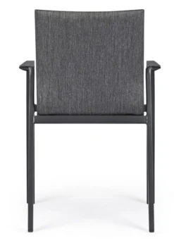 SEDIA IN ALLUMINIO IMPILABILE ANTRACITE JX55 - ODEON