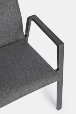 SEDIA IN ALLUMINIO IMPILABILE ANTRACITE JX55 - ODEON