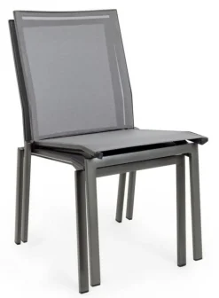 SEDIA IN ALLUMINIO IMPILABILE ANTARCITE GK52 - CRUISE