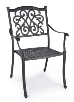 SEDIA IN ALLUMINIO IMPILABILE ANTRACITE- IVREA