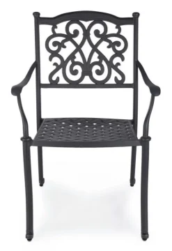 SEDIA IN ALLUMINIO IMPILABILE ANTRACITE- IVREA