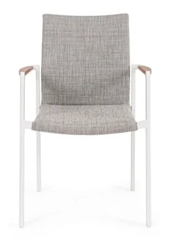 SEDIA IN ALLUMINIO IMPILABILE BIANCO WG20 - JALISCO