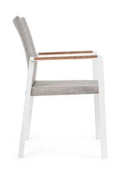 SEDIA IN ALLUMINIO IMPILABILE BIANCO WG20 - JALISCO