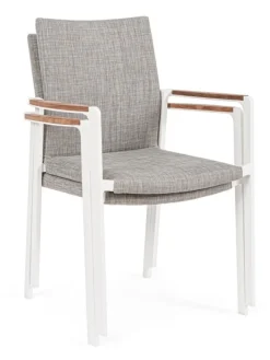 SEDIA IN ALLUMINIO IMPILABILE BIANCO WG20 - JALISCO