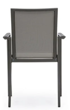 SEDIA IN ALLUMINIO IMPILABILE ANTRACITE CX23 - KONNOR