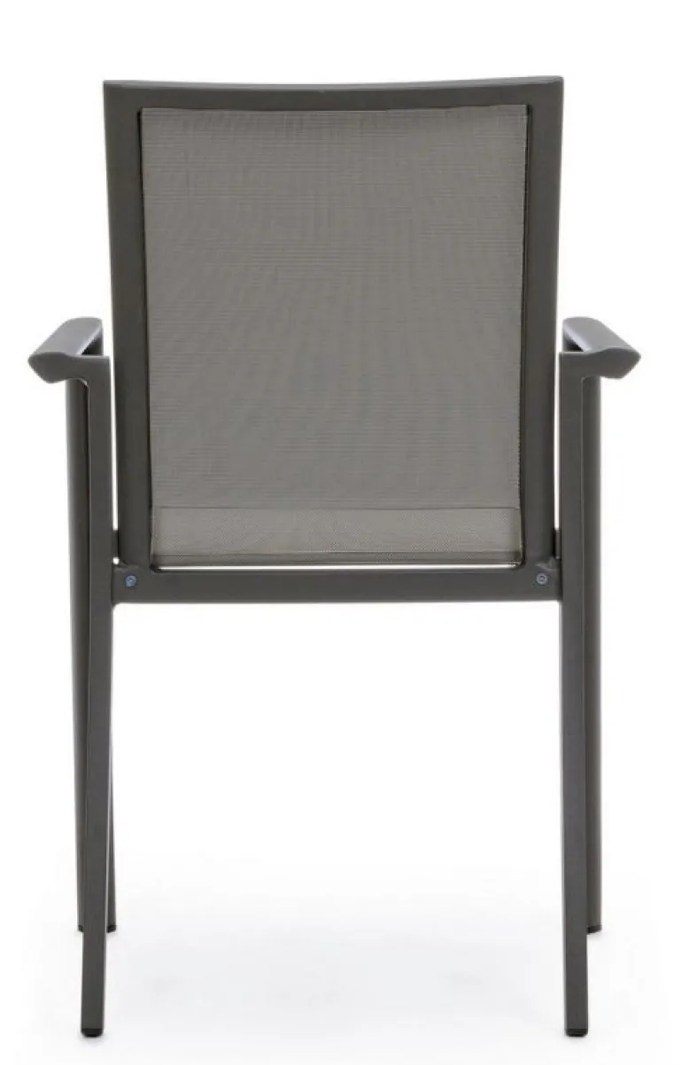 SEDIA IN ALLUMINIO IMPILABILE ANTRACITE CX23 - KONNOR