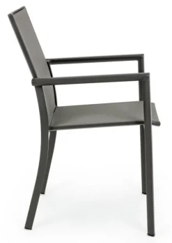 SEDIA IN ALLUMINIO IMPILABILE ANTRACITE CX23 - KONNOR