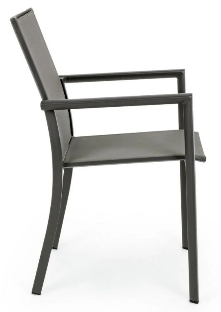 SEDIA IN ALLUMINIO IMPILABILE ANTRACITE CX23 - KONNOR