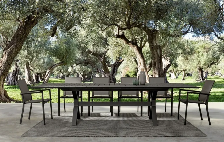 SEDIA IN ALLUMINIO IMPILABILE ANTRACITE CX23 - KONNOR