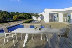 SEDIA IN ALLUMINIO IMPILABILE BIANCO GK50 - CRUISE