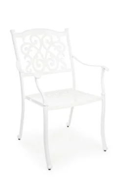 SEDIA IN ALLUMINIO IMPILABILE BIANCA- IVREA