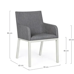 SEDIA IN ALLUMINIO LUNAR - OWEN