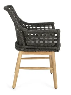 SEDIA IN ALLUMINIO NERA - WILSON