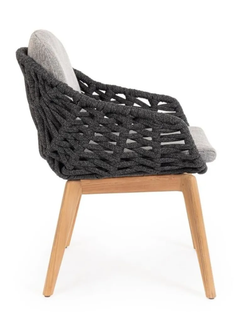 SEDIA IN CORDA ANTRACITE - TAMIRES