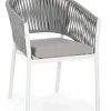 SEDIA IN CORDA PER ESTERNO IMPILABILE BIANCO WG20 -FLORENCIA