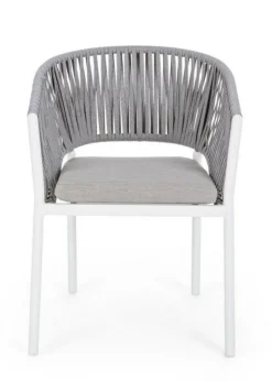 SEDIA IN CORDA PER ESTERNO IMPILABILE BIANCO WG20 -FLORENCIA
