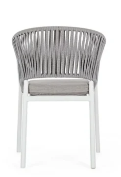 SEDIA IN CORDA PER ESTERNO IMPILABILE BIANCO WG20 -FLORENCIA