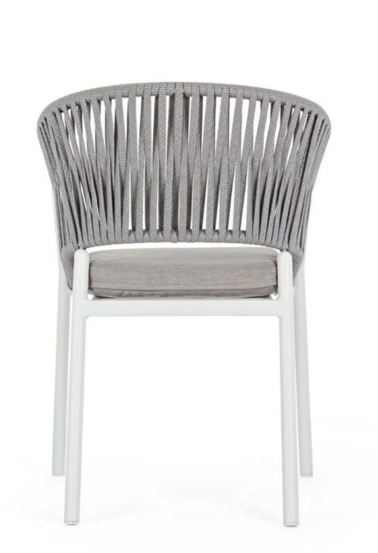 SEDIA IN CORDA PER ESTERNO IMPILABILE BIANCO WG20 -FLORENCIA