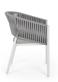 SEDIA IN CORDA PER ESTERNO IMPILABILE BIANCO WG20 -FLORENCIA