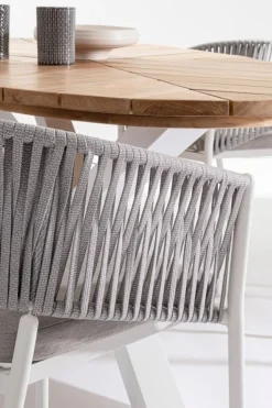 SEDIA IN CORDA PER ESTERNO IMPILABILE BIANCO WG20 -FLORENCIA