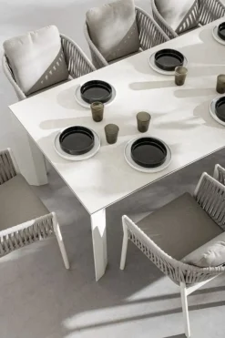 SEDIA IN CORDA PER ESTERNO IMPILABILE BIANCO WG20 -FLORENCIA