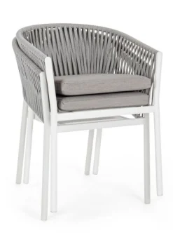 SEDIA IN CORDA PER ESTERNO IMPILABILE BIANCO WG20 -FLORENCIA