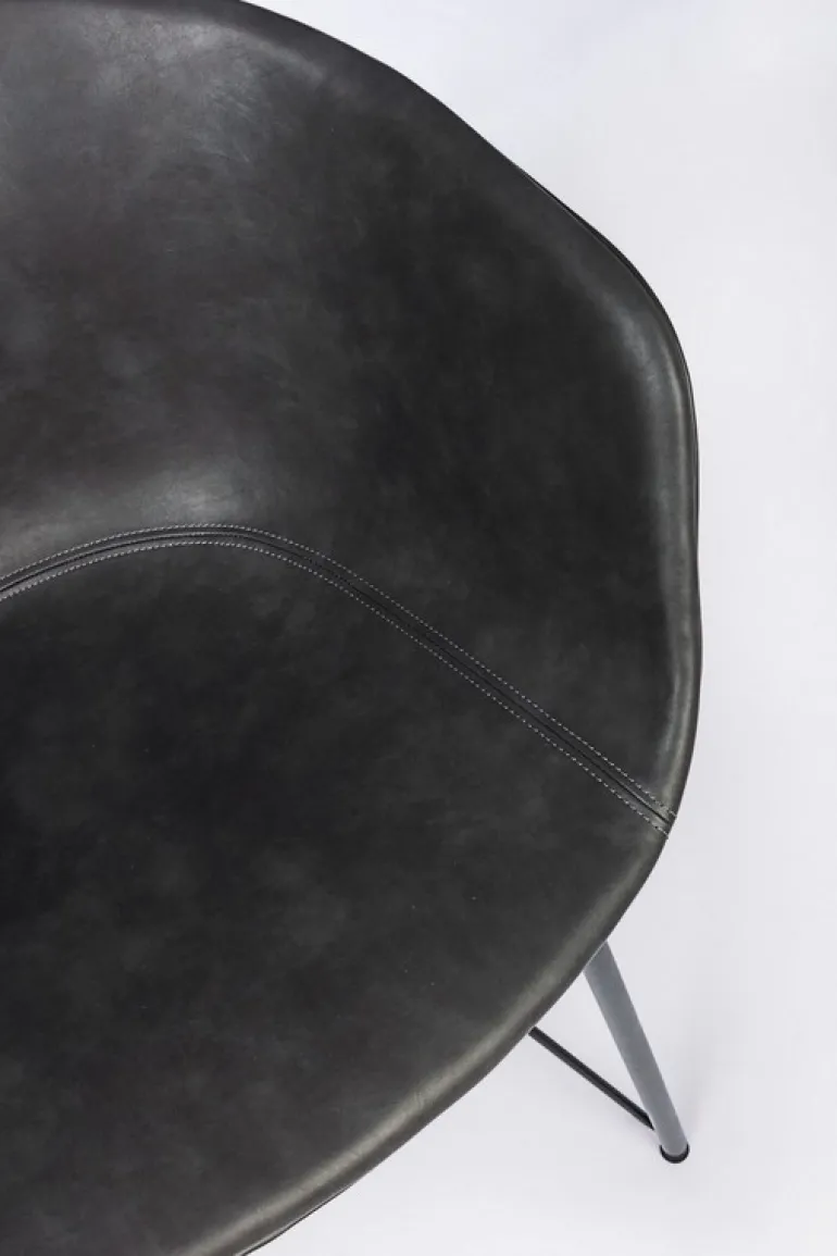 SEDIA IN ECOPELLE ANTRACITE - WARHOL