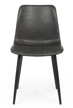 SEDIA IN ECOPELLE ANTRACITE - KYRA