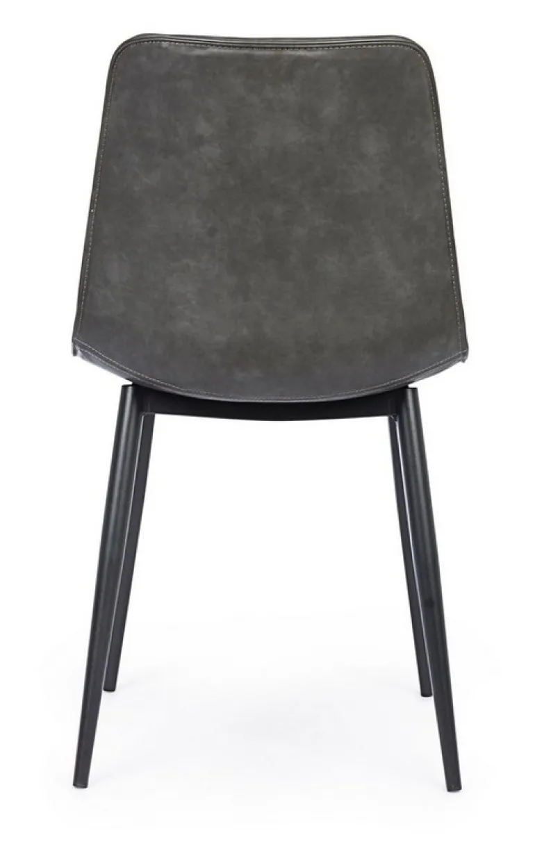 SEDIA IN ECOPELLE ANTRACITE - KYRA