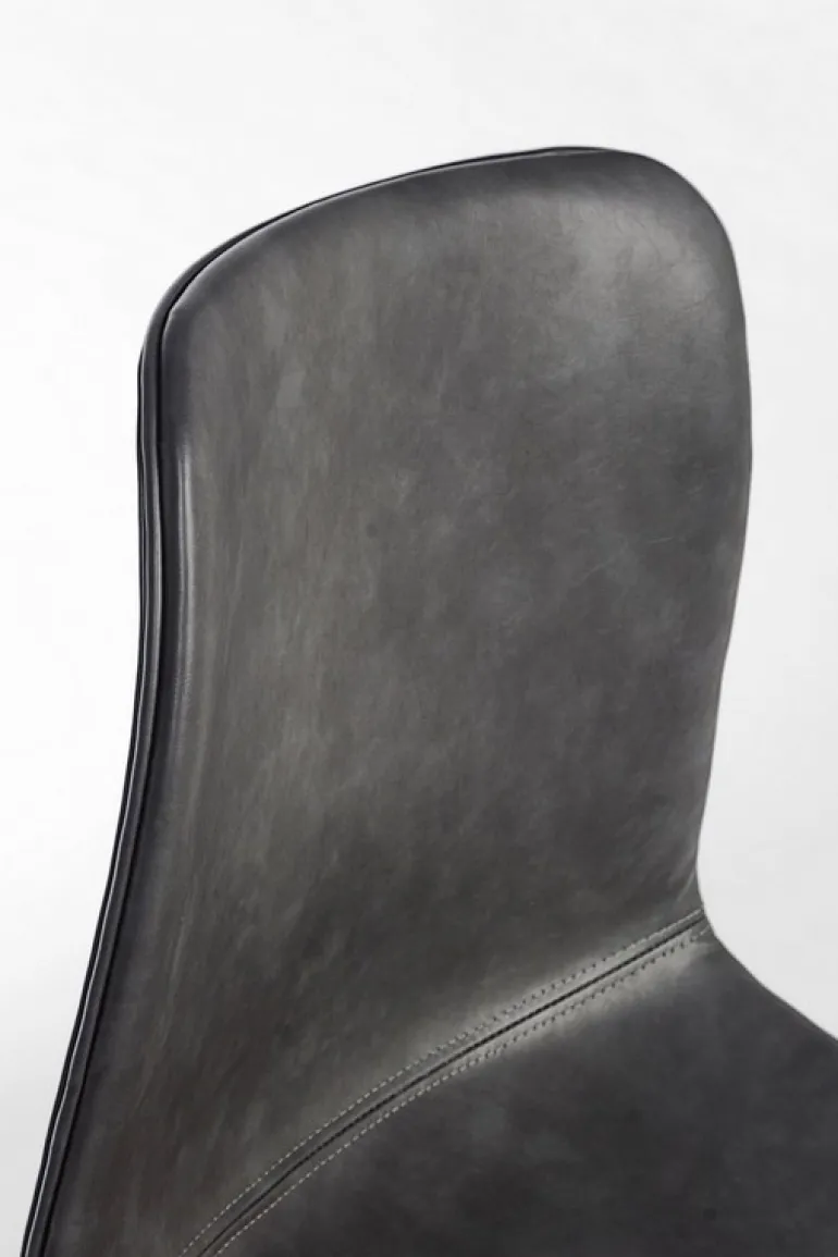 SEDIA IN ECOPELLE ANTRACITE - KYRA