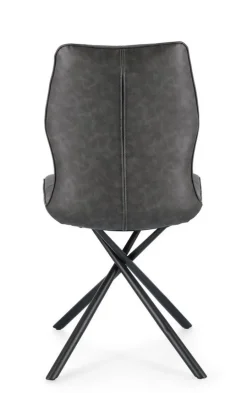 SEDIA IN ECOPELLE ANTRACITE - KEPLER