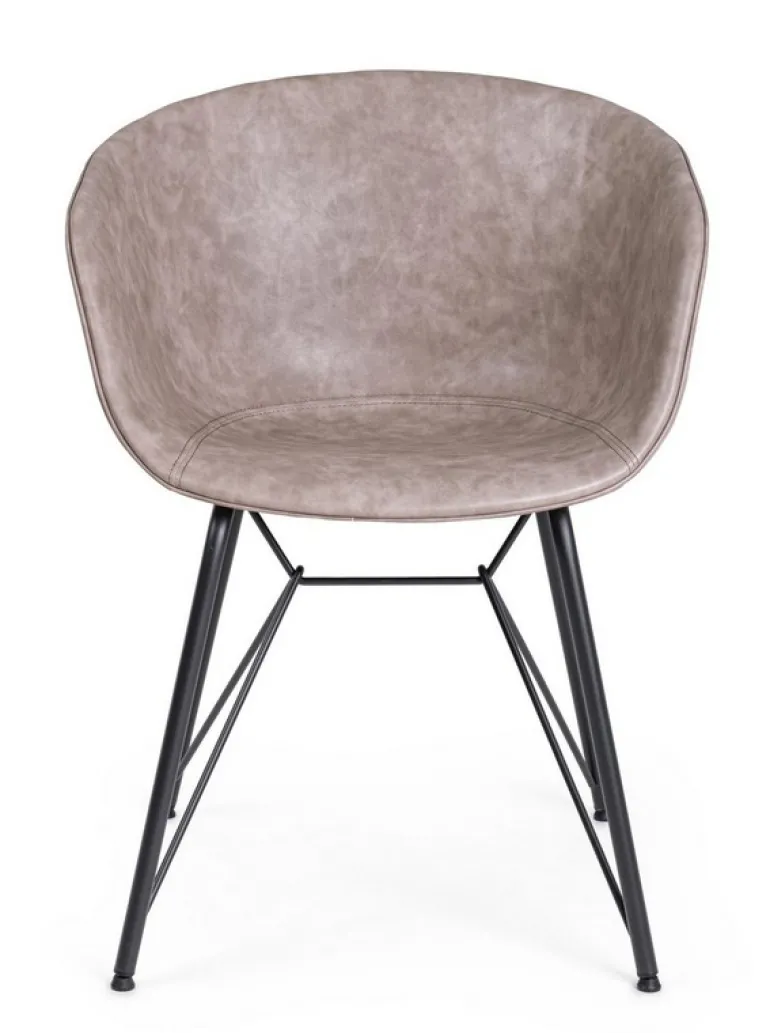 SEDIA IN ECOPELLE BEIGE - WARHOL