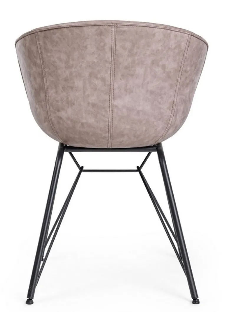 SEDIA IN ECOPELLE BEIGE - WARHOL