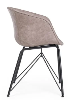 SEDIA IN ECOPELLE BEIGE - WARHOL