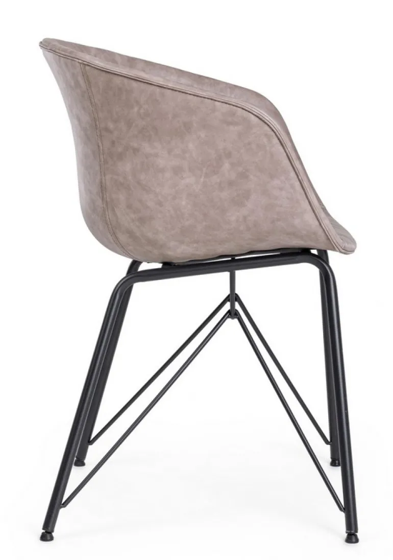 SEDIA IN ECOPELLE BEIGE - WARHOL