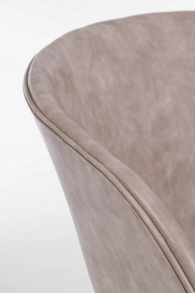 SEDIA IN ECOPELLE BEIGE - WARHOL