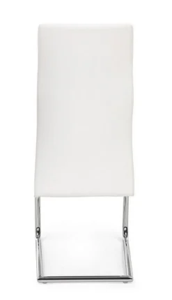 SEDIA IN ECOPELLE BIANCA - THELMA