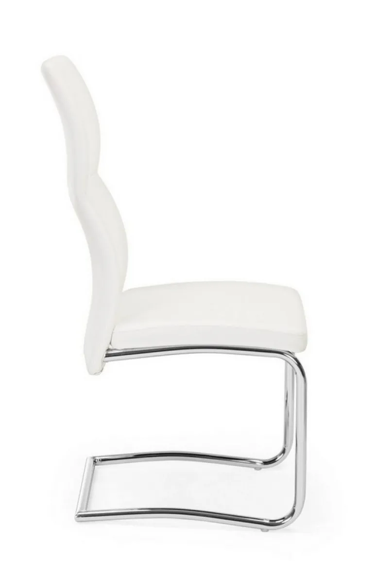 SEDIA IN ECOPELLE BIANCA - THELMA