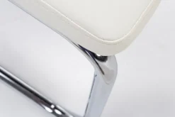 SEDIA IN ECOPELLE BIANCA - THELMA