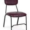 SEDIA IN ECOPELLE BORDEAUX - DEBBIE