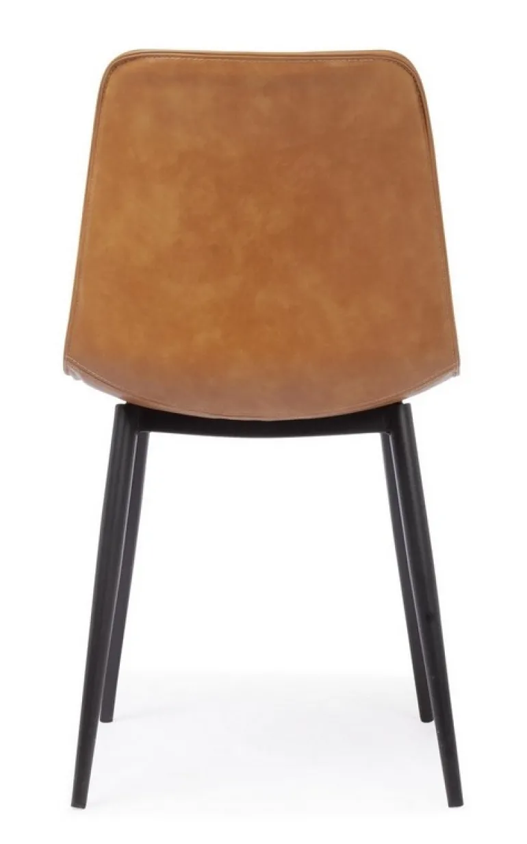 SEDIA IN ECOPELLE COLOR CUOIO - KYRA