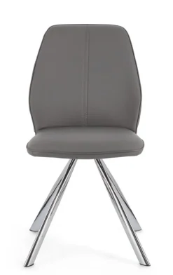 SEDIA IN ECOPELLE GRIGIA - MAXWELL