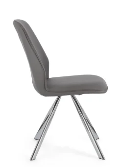 SEDIA IN ECOPELLE GRIGIA - MAXWELL