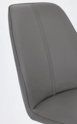 SEDIA IN ECOPELLE GRIGIA - MAXWELL