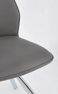 SEDIA IN ECOPELLE GRIGIA - MAXWELL