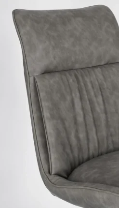 SEDIA IN ECOPELLE GRIGIO - JORDAN