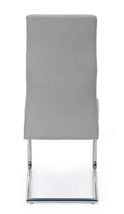 SEDIA IN ECOPELLE GRIGIO CHIARO - THELMA