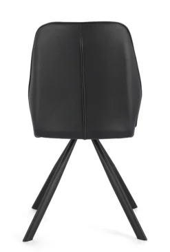 SEDIA IN ECOPELLE NERA - MAXWELL